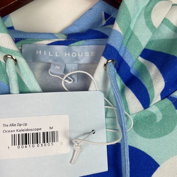 Hill House The Allie Zip Up Hoodie Fleece Jacket Ocean Kaleidoscope M - Picture 5 of 11